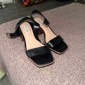 Steve Madden Black Heeled Sandals